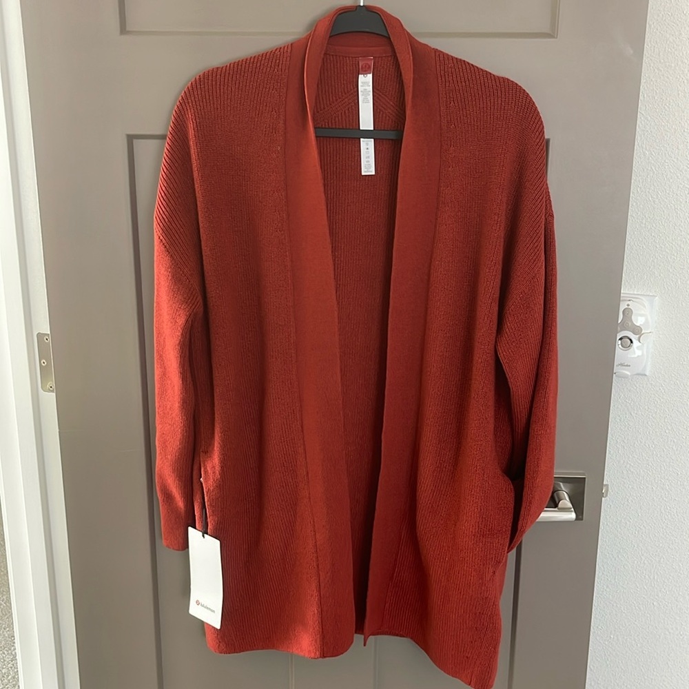 Lululemon Merino Wool- Blend Rib Long Wrap Sweater. Size 8
